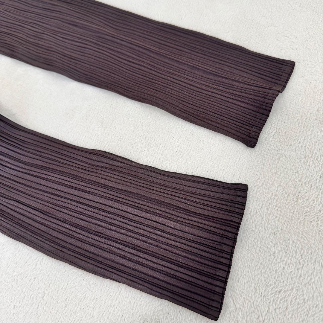 PLEATS PLEASE プリーツ　ブラウン　ハイネック　長袖　チュニック