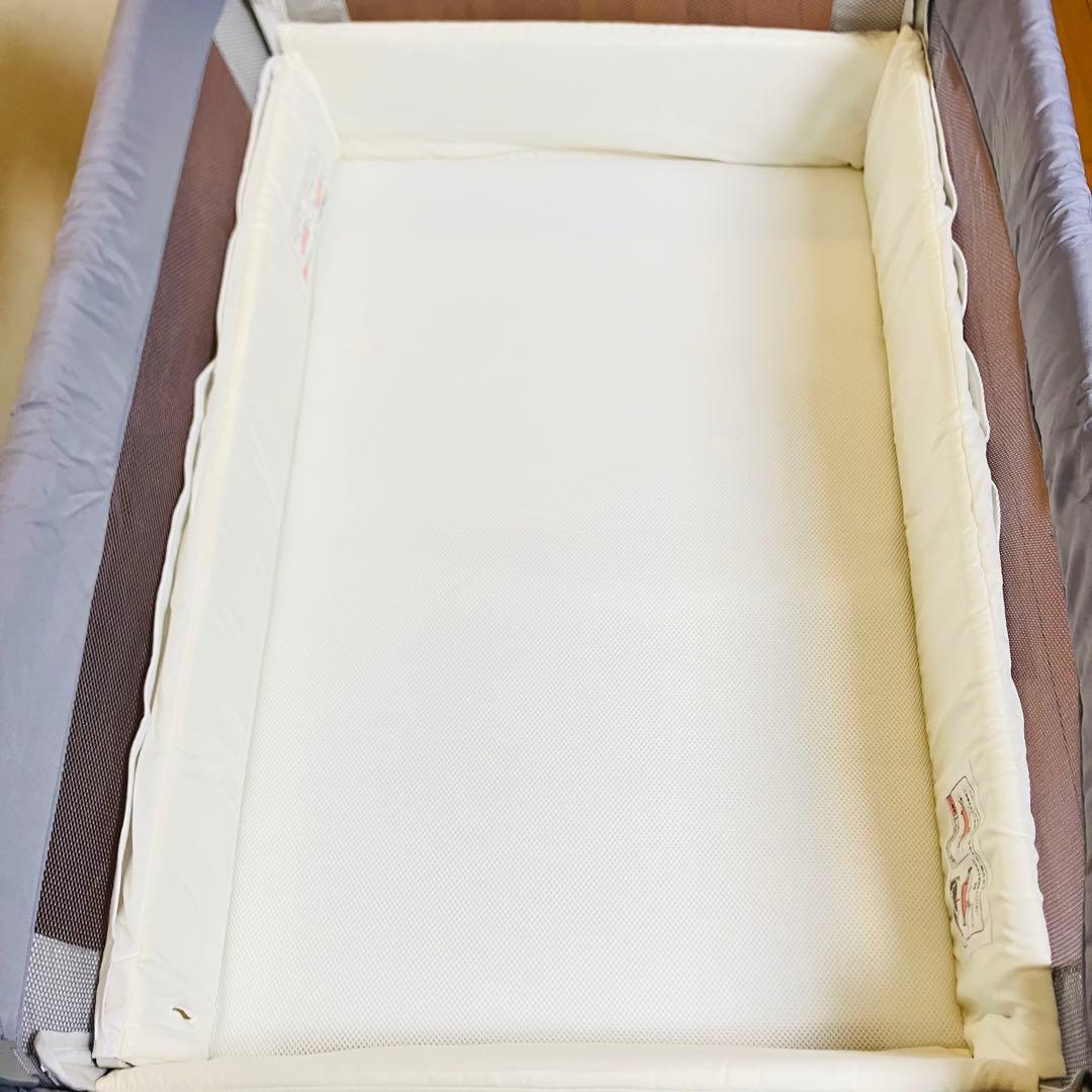 【極美品・付属品完備】アップリカ ココネルエアーABベビーベッド グレーベアー