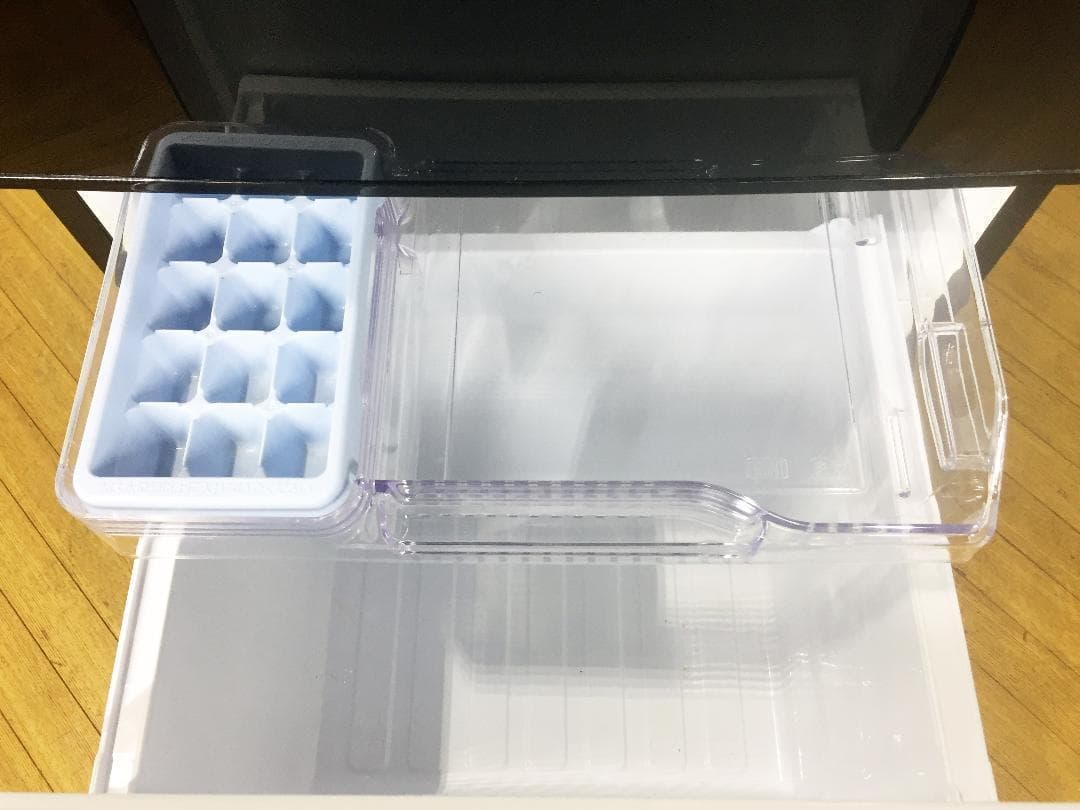 2015◆中古★三菱 ラウンドカット ２ドア冷蔵庫 ブラック 黒 MR-P15Y