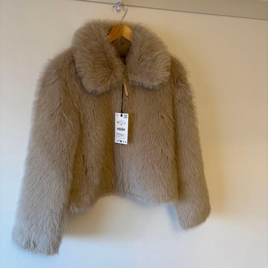 ZARA ザラ ダブルフェイス フェイクファージャケット M