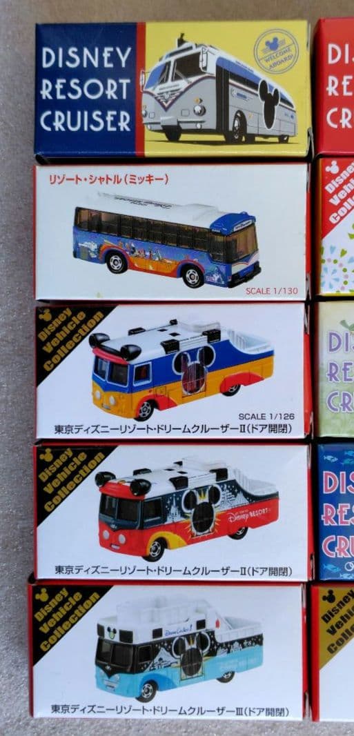 【未使用】トミカ　ディズニーリゾートクルーザー＆リゾートライン　18台