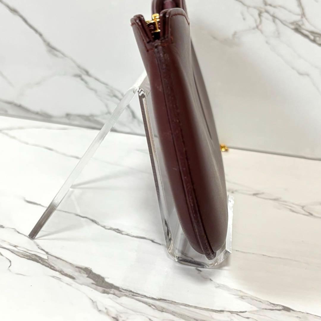 良品✨カルティエ 小銭入れ財布 ポーチ マストライン革 ボルドー 箱、保存布付
