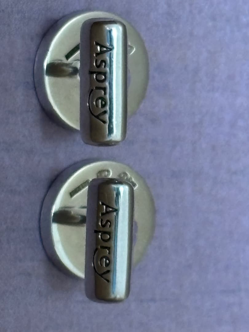 Asprey アスプレイ　カフス　パープルエナメル　スターリングシルバー