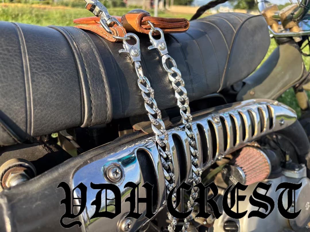 バイカー必須　ウォレット用プレーン　シルバーチェーン　TYPE1　QBKL016