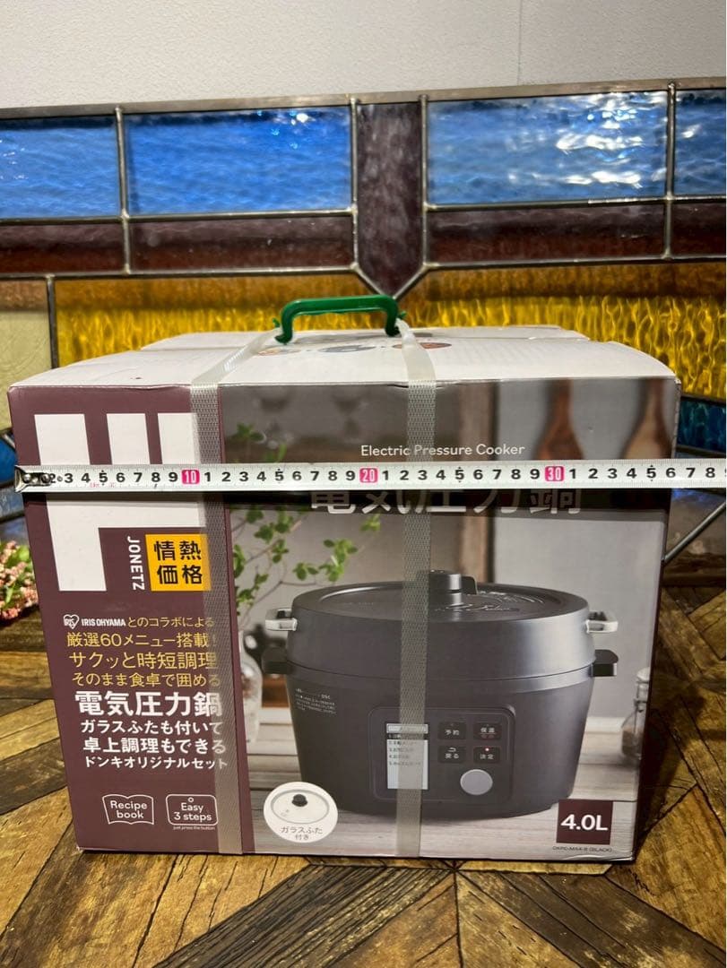 未開封 アイリスオーヤマ 電気圧力鍋 DKPC-MA4-B BLACK 4.0L