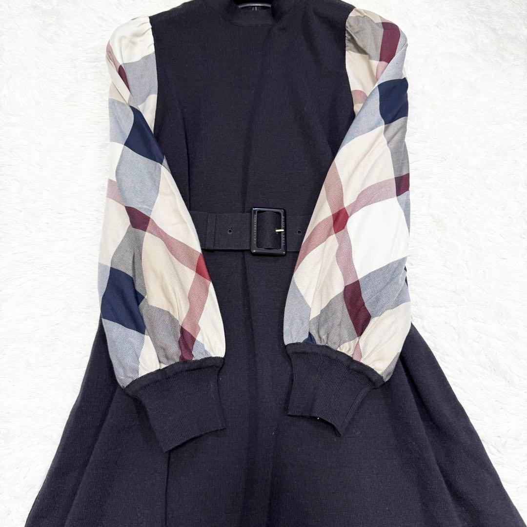 【極美品】ブルーレーベルクレストブリッジ　ウールアクリルブレンドニットワンピース