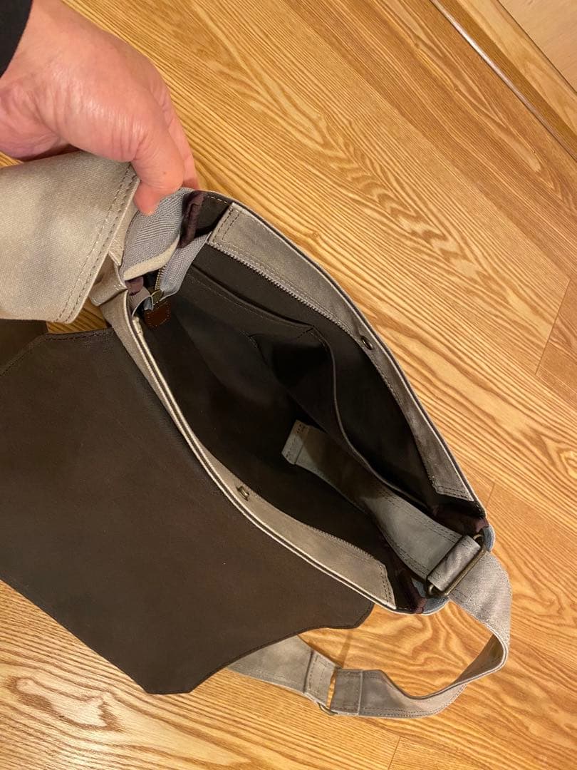 香久山鞄／備長炭染め帆布ショルダーバッグ（S）