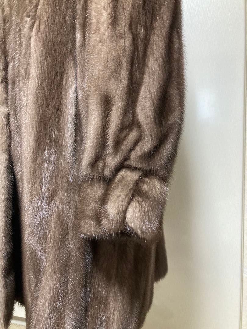 ブラウン ロングファーコート