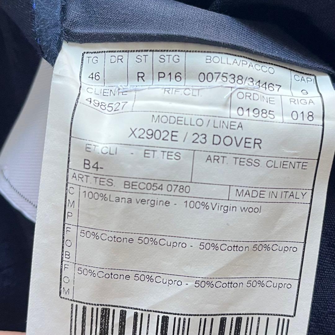 <美品>BOGLIOLI dover 新ロゴ ネイビー ウール ジャケット 46