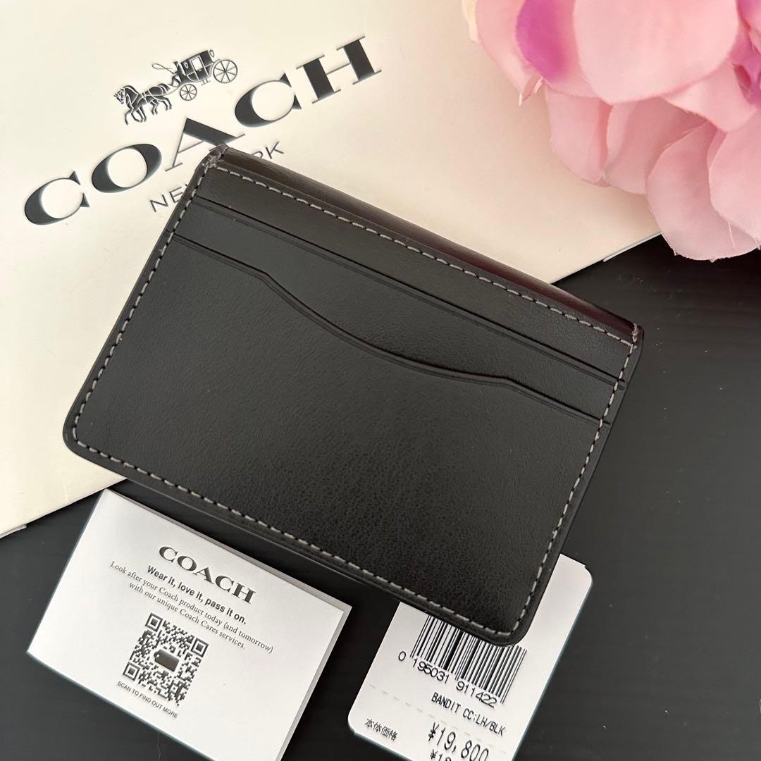 ★ 日本限定モデル！新品 COACH コーチ 名刺入れ カードケース ブラック