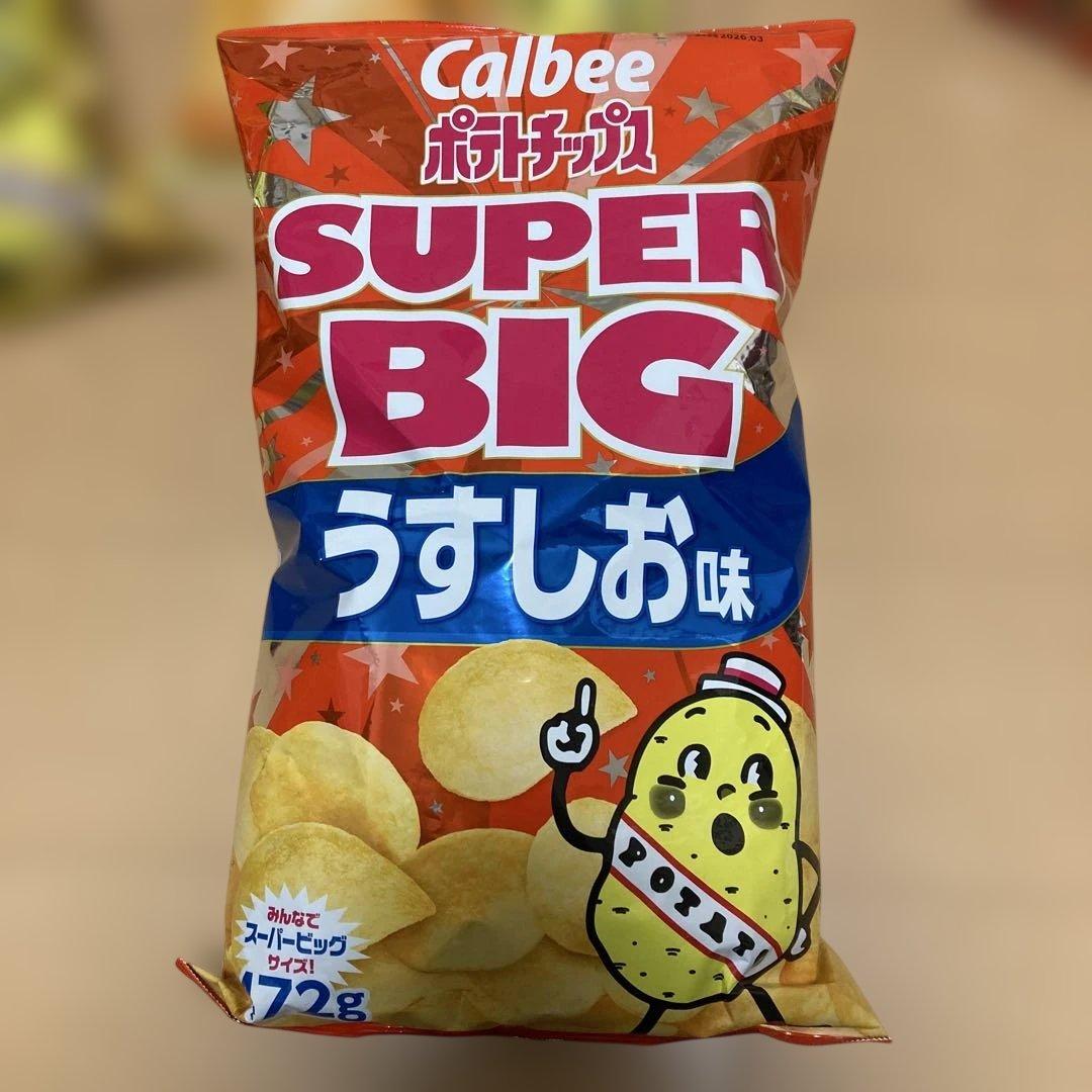 Calbee ポテトチップス　スーパービッグバッグ　うすしお コンソメ等　計9袋