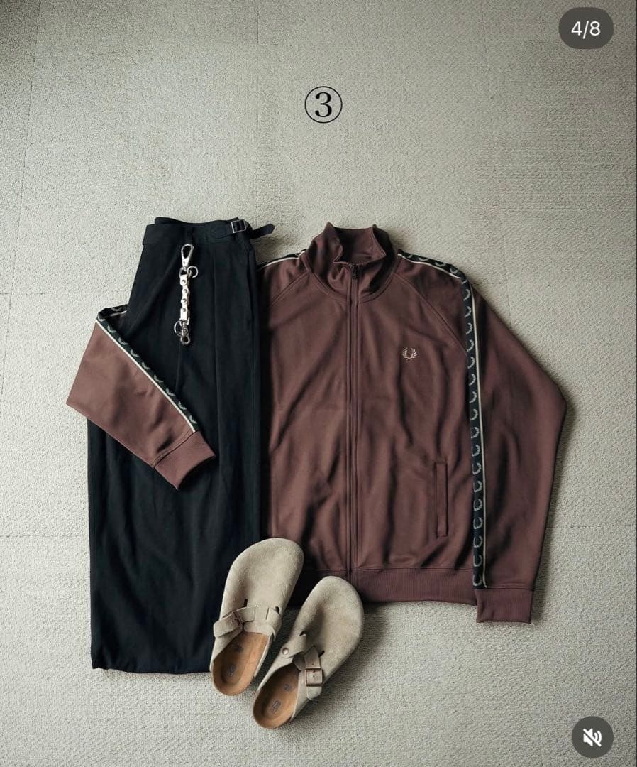 Fred Perry トラックジャケット ブラウン　風早ゆうた様着用