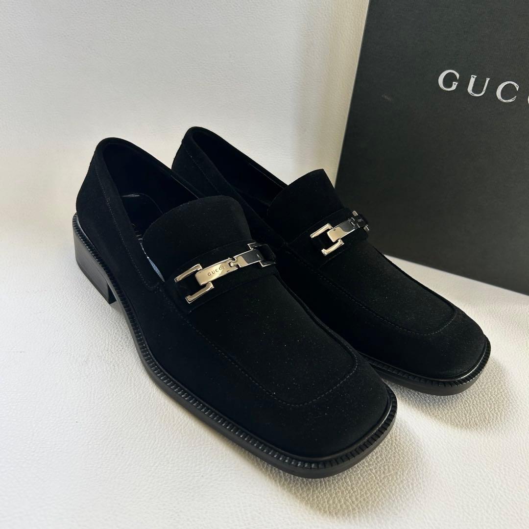 新品未使用✨GUCCI グッチ ホースビット ローファー スエード ブラック