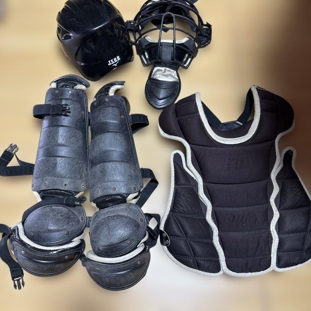 J.S.B.B. キャッチャー防具セット 黒　軟式用SSK 小学生用