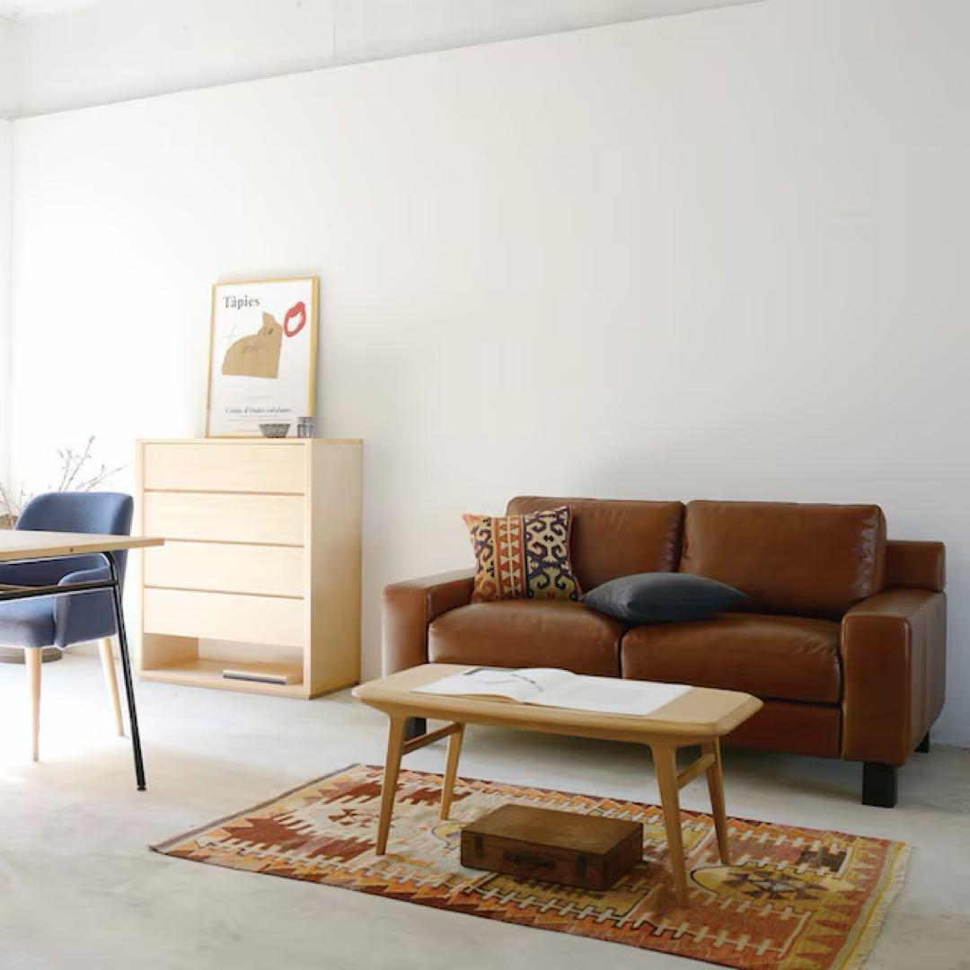 【定価23万円】IDEE 無印良品 レザーソファ 本革