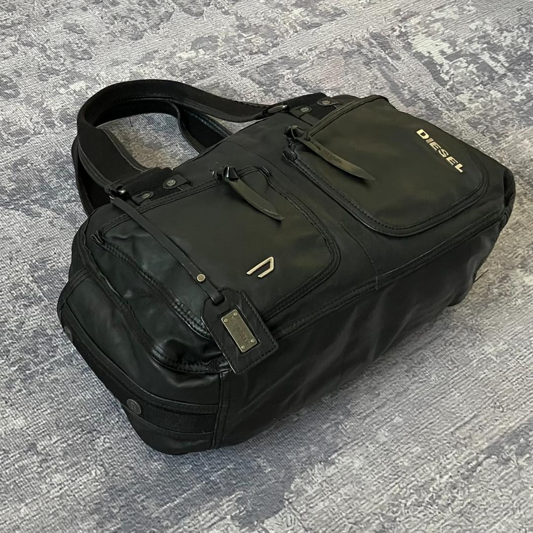 【Y2K】DIESEL l logo leather bag 00S