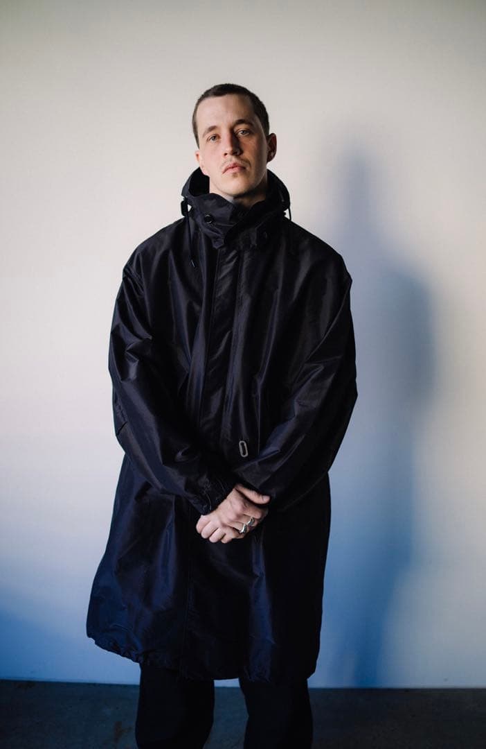 COMOLI コットンシルクフーデッドコート size1