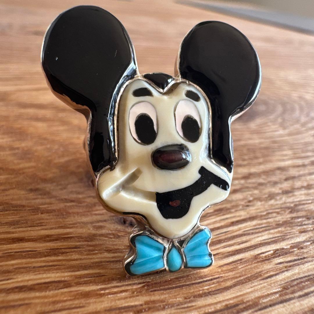 インディアンジュエリー ズニ族 ミッキー リング