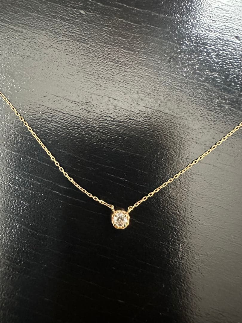 AHKAH♡ティアネックレス.イエローゴールド.18金.ダイヤ