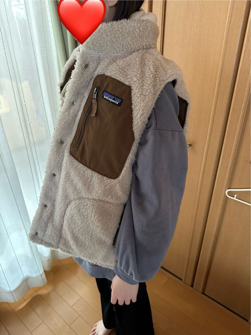 Patagonia リバーシブルベスト ベージュ/ブラウン