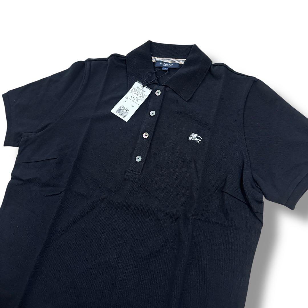 新品 未使用タグ付き バーバリー ロンドン ポロシャツ 黒 ノバチェック XL