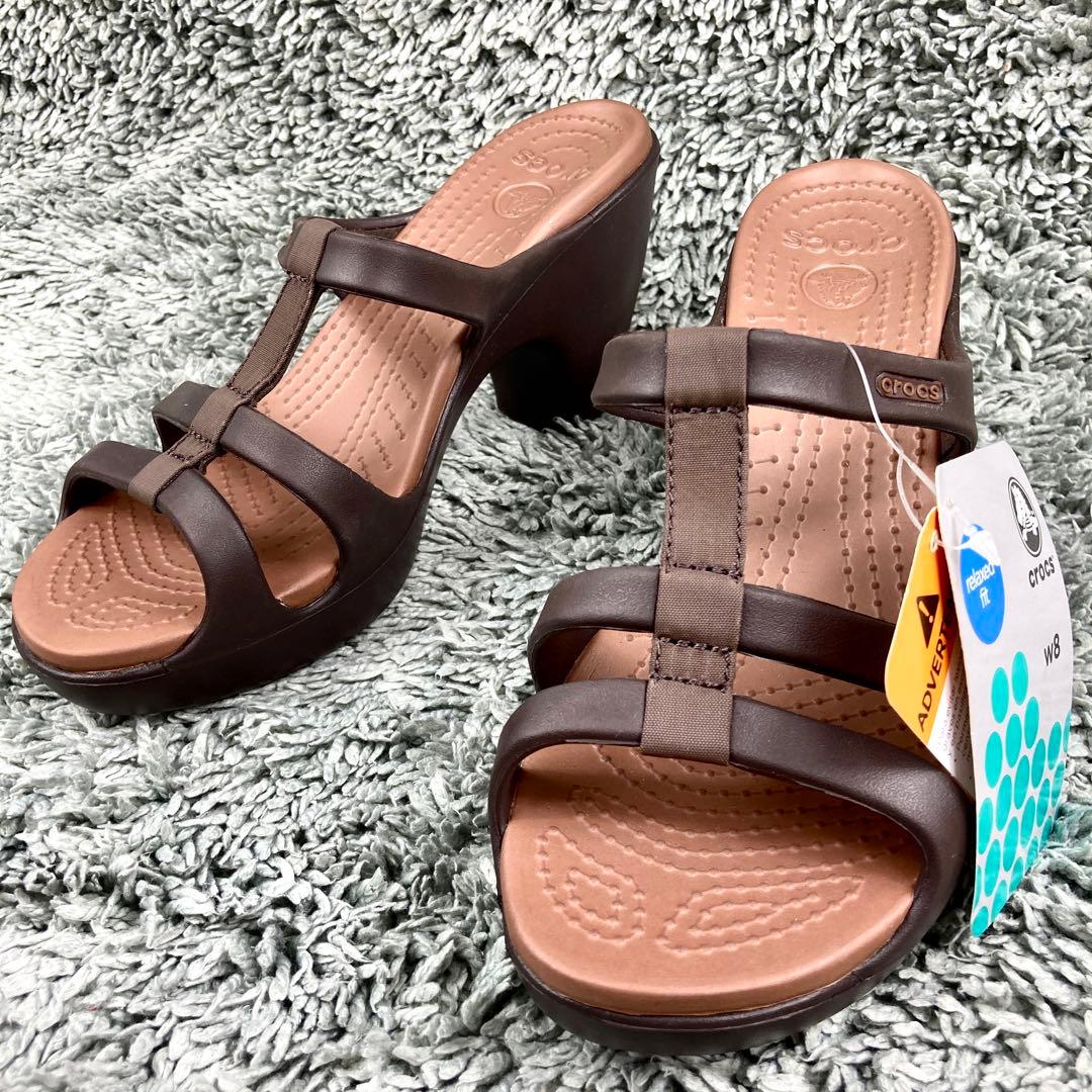 新品 CROCS クロックス　サイプラス W8 24cm ダークブラウン 廃盤