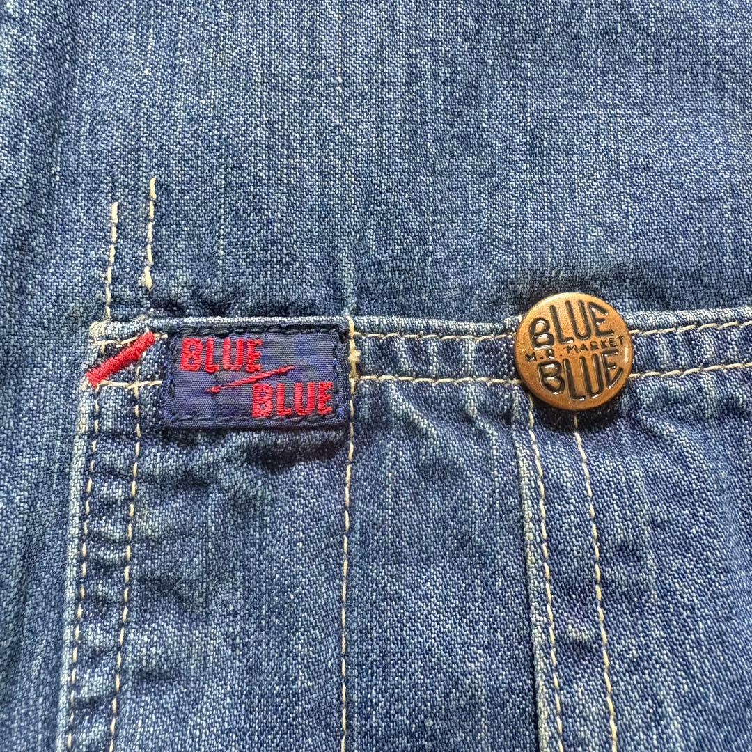 美品◎BLUE BLUE デニム カバーオール ハリウッドランチマーケット