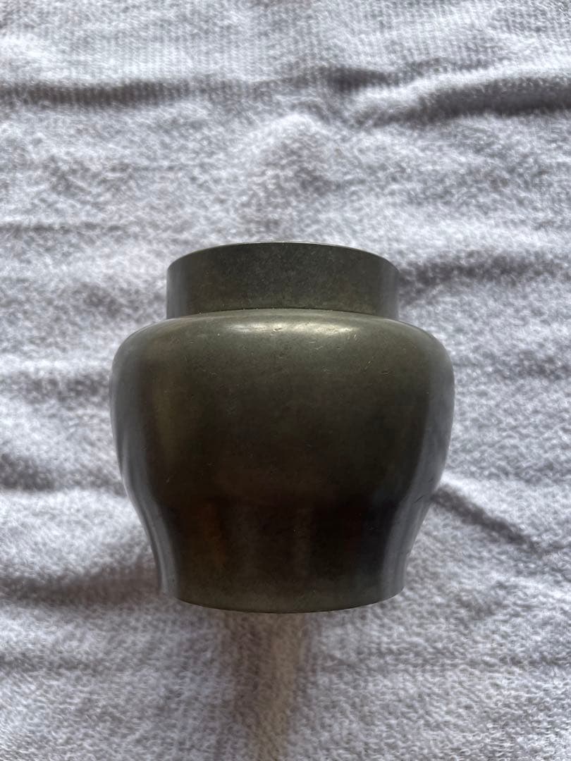 茶道道具　茶入れ　茶心壺　金属製　骨董　煎茶