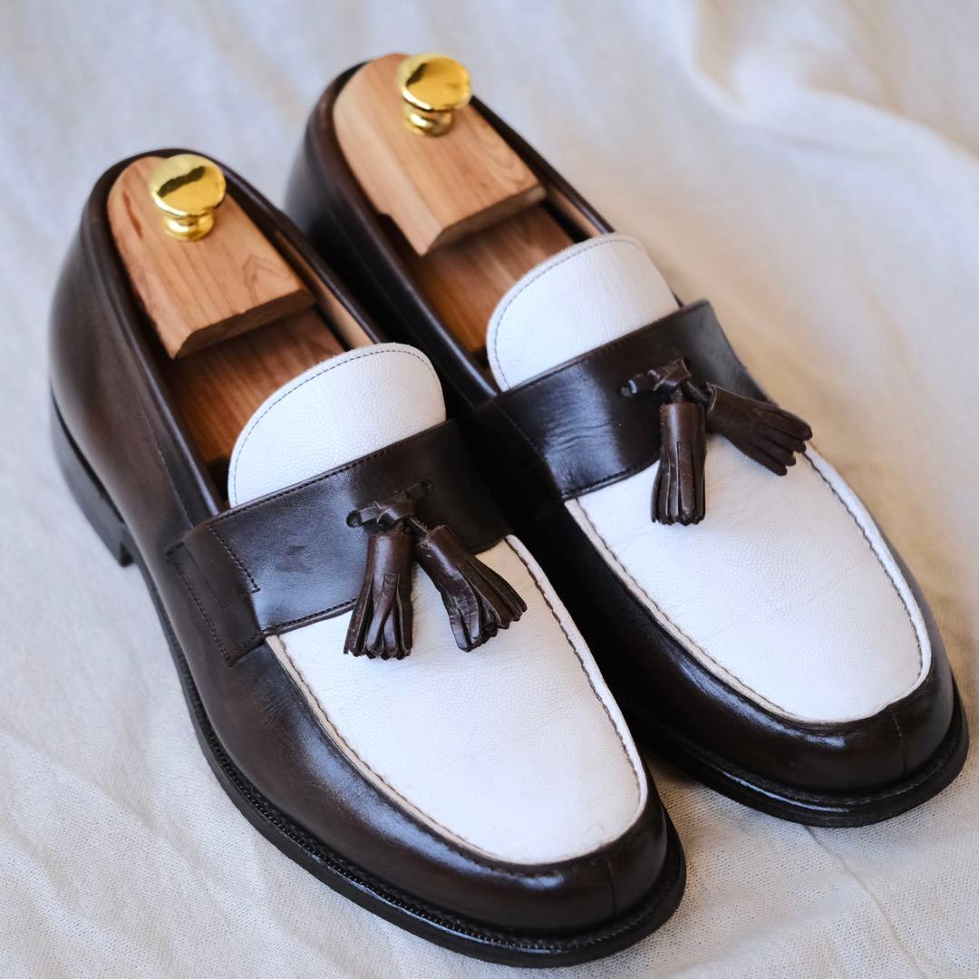 Church’sチャーチ101コンビタッセルローファー茶× 白RADLEY90F