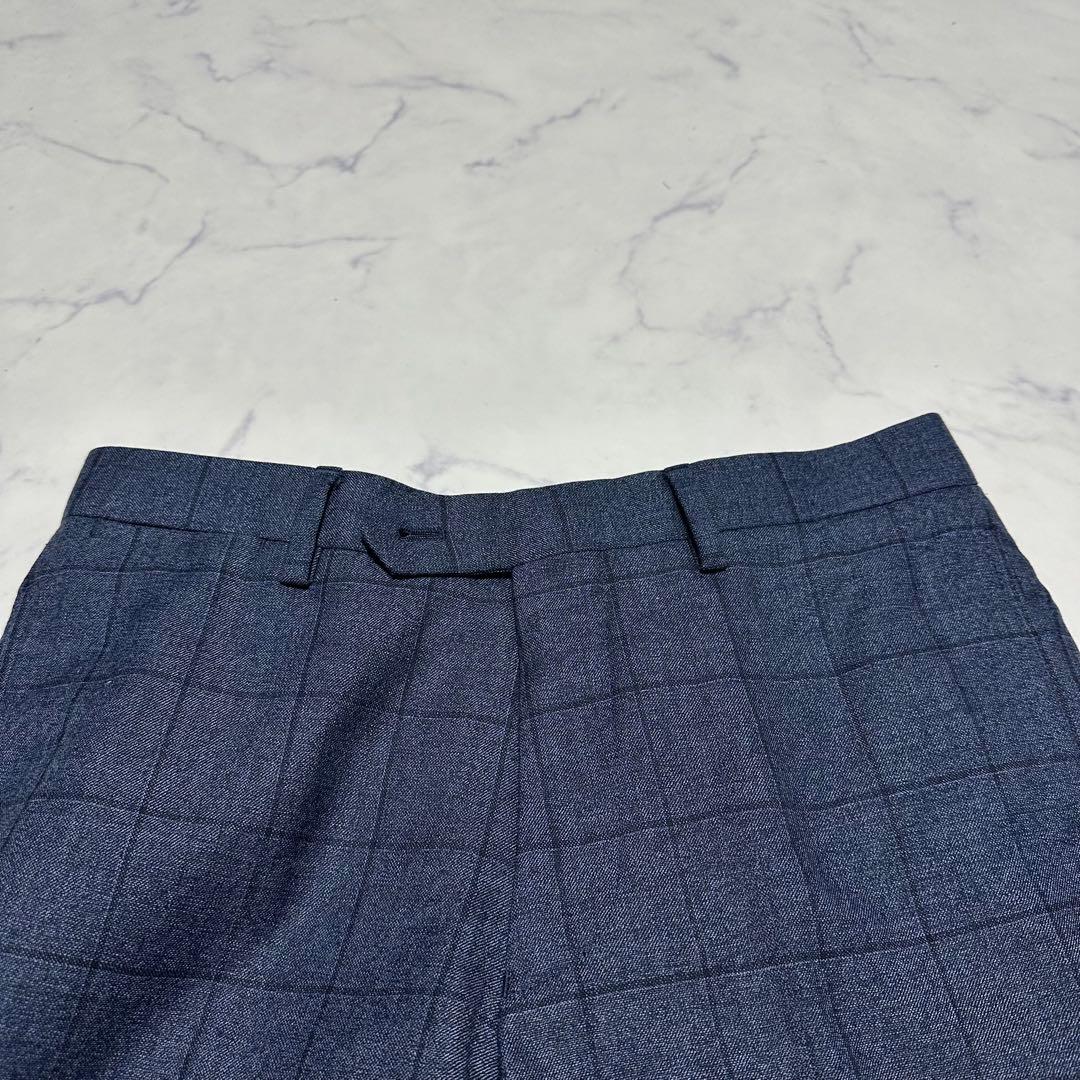 未使用級美品　ユナイテッドアローズ　セットアップスーツ　ネイビー　紺　チェック