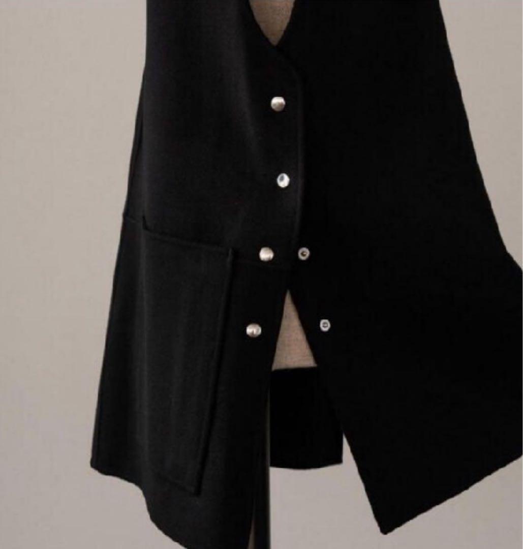 k*i様 ohga オーガ ウールベスト ブラック OHGA フリーサイズ 黒色