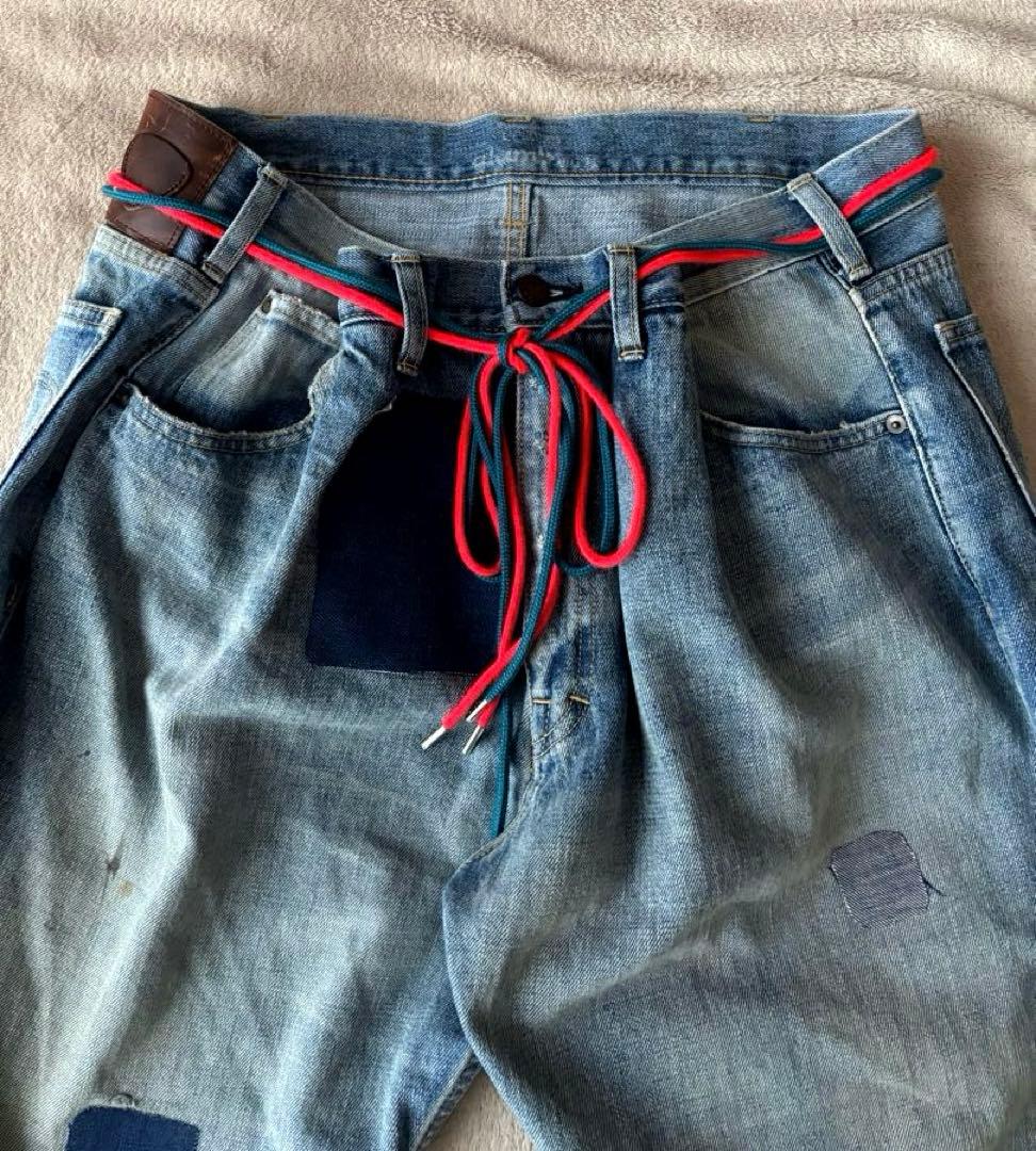 glamb グラム　Mess denim メスデニム　ヴィンテージ加工　赤耳