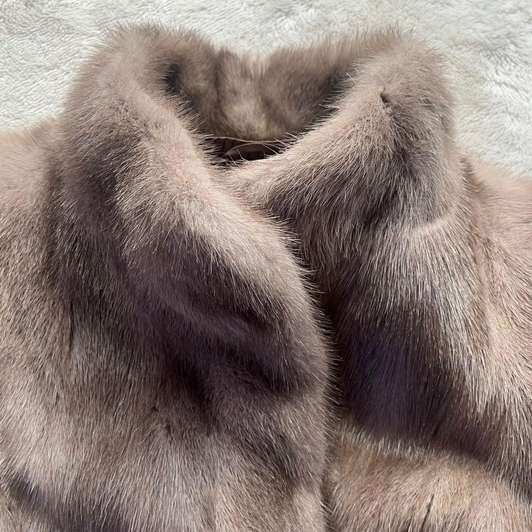 美品✨サガミンク 銀タグ 毛皮 リアルファー ファーコート 大きいサイズ 13号