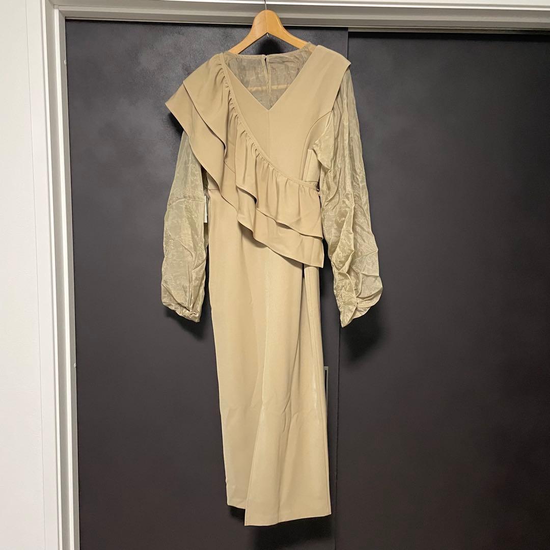 CAPRICIEUX LE'MAGE 3SETアシメフリルワンピース ベージュ