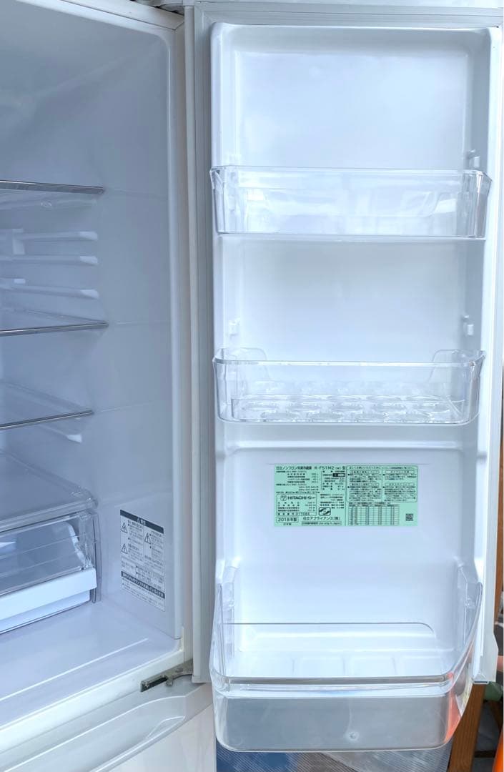 日立　ヒタチ　ノンフロン冷凍冷蔵庫　R-F51M2（W） 2018年製　505L