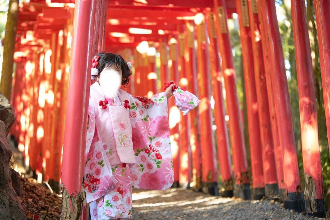 3歳　七五三セット　つけ毛あり