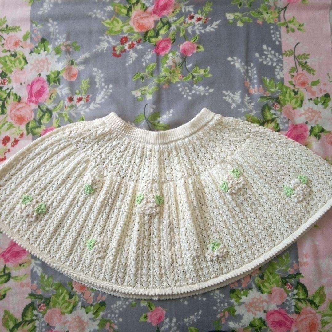 美品メゾピアノ　総レース編みカーディガンとスカートセット　フォーマル