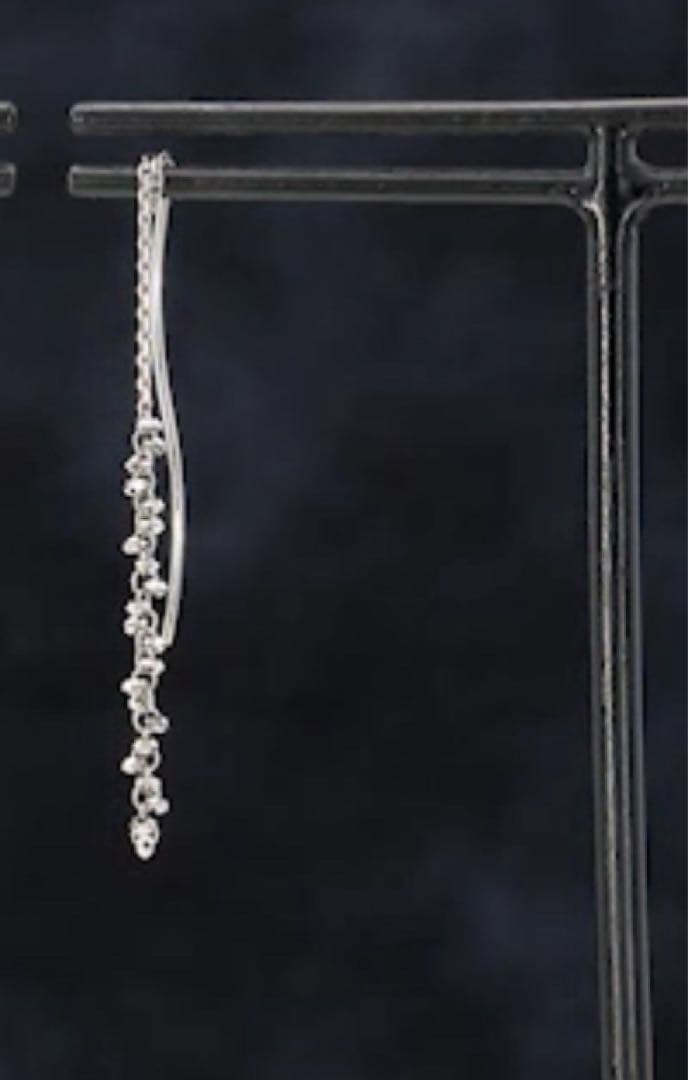 プラチナ950 アバカスモール スイングチェーンピアス 片耳