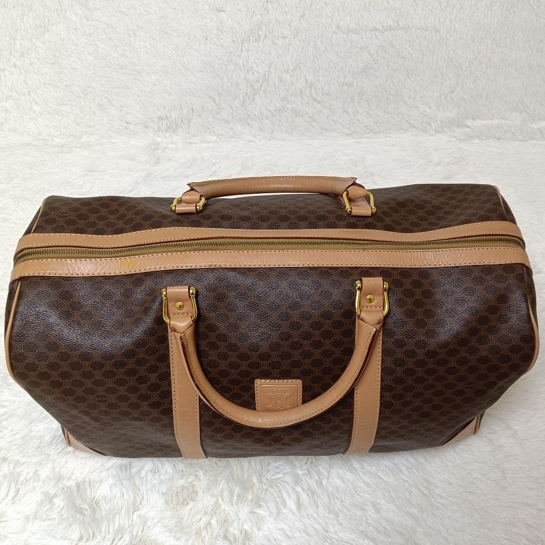 セリーヌ トリオンフ マカダム柄 ボストンバッグ 大容量 パドロック付