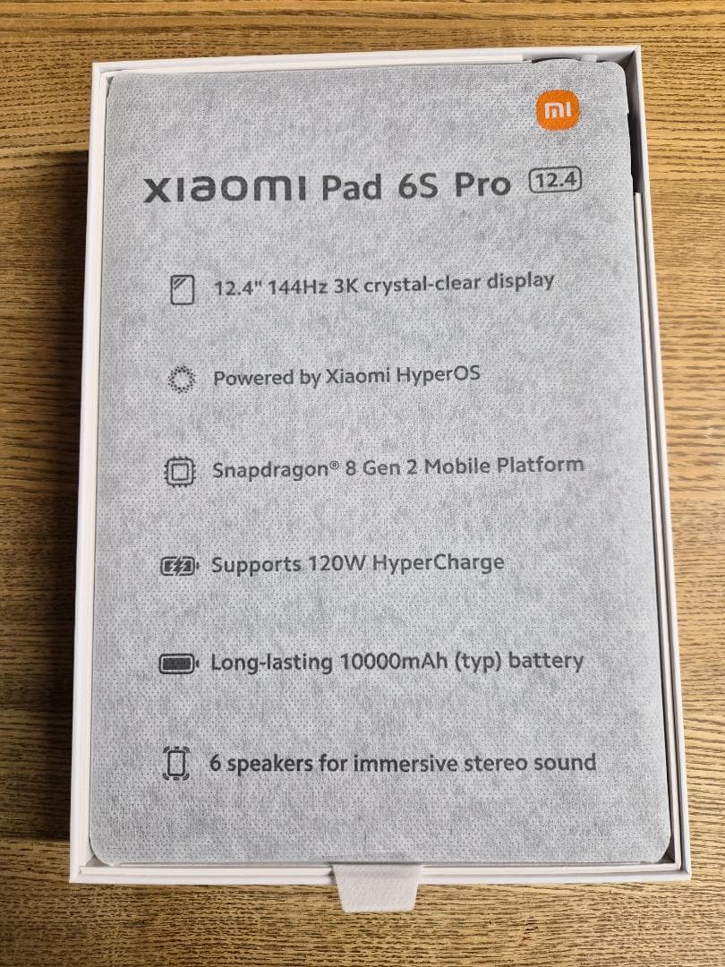 Xiaomi Pad 6S Pro 12.4 本体 8GB/256GB