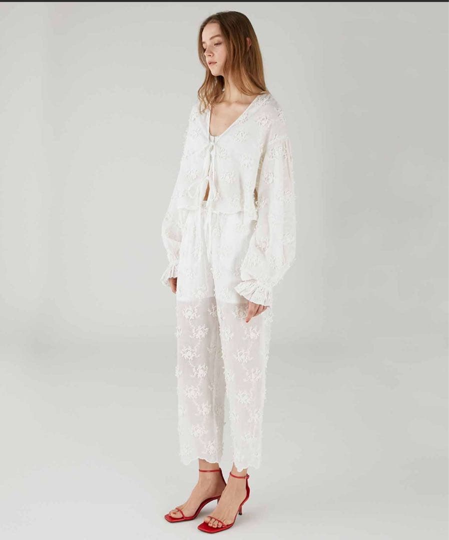 Mさま専用クリンクルsheer cotton 3D embroidery