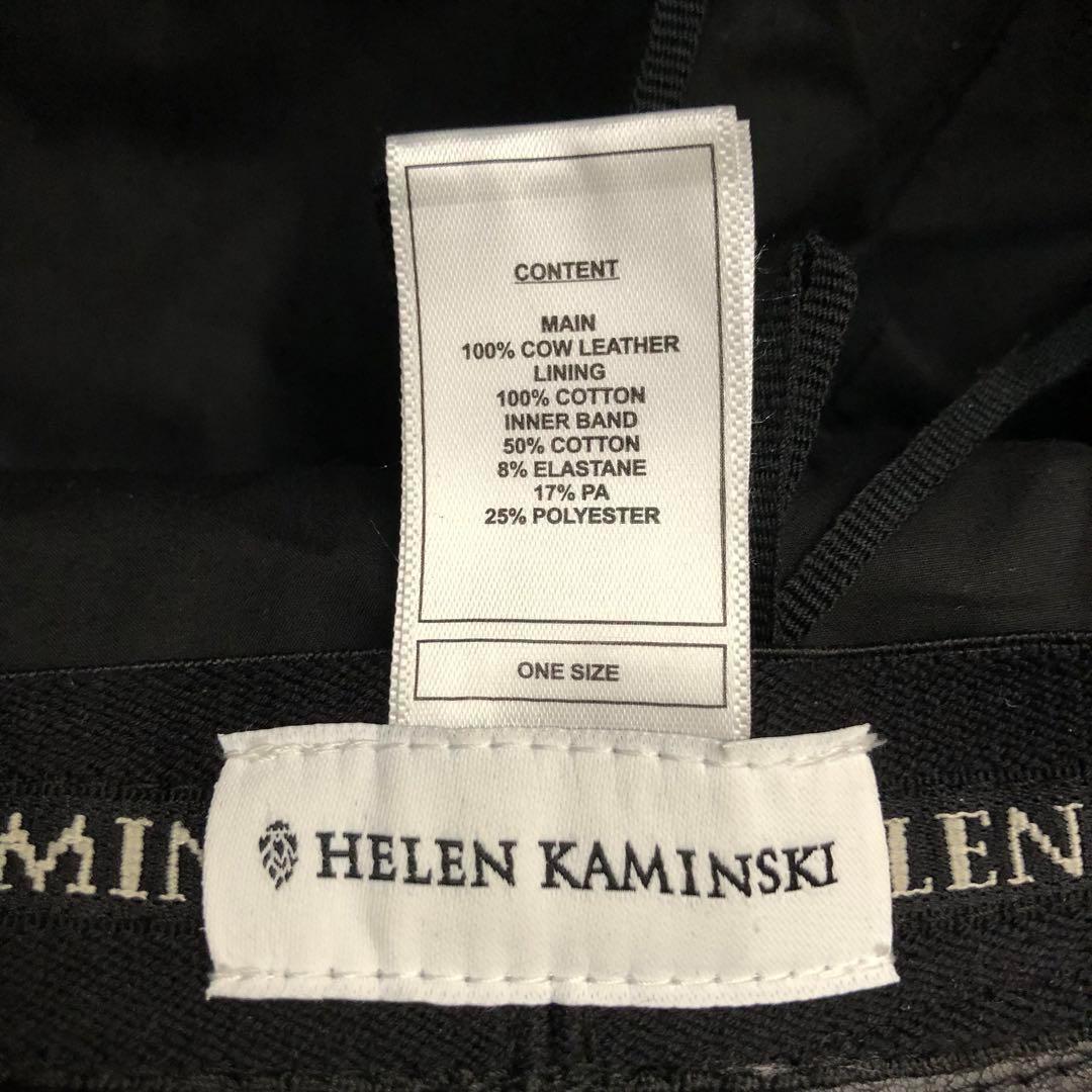 ★極美品★ヘレンカミンスキー レザーバケットハット メタルチャーム ロゴ