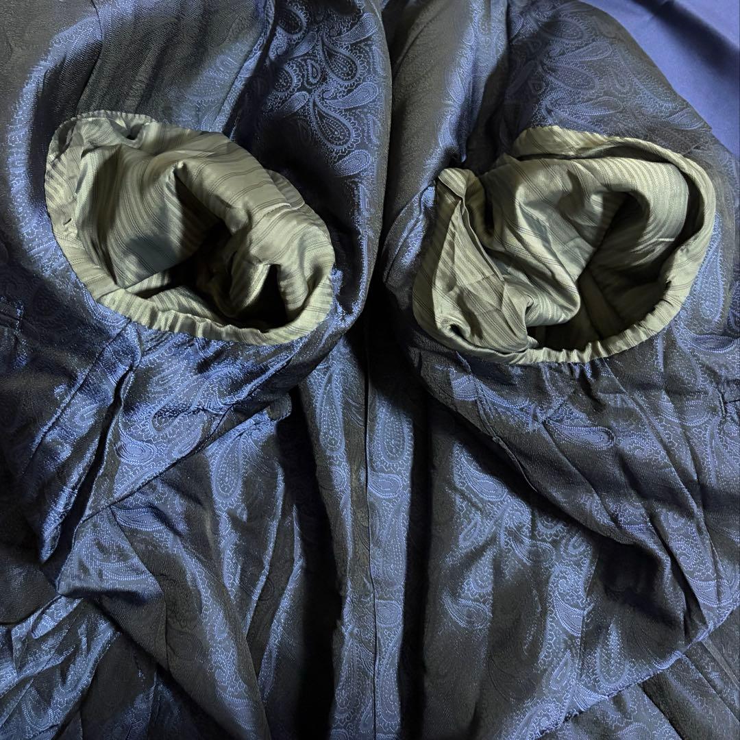 ギンザグローバルスタイル　カノニコ スーツ セットアップ ネイビー ペイズリー柄