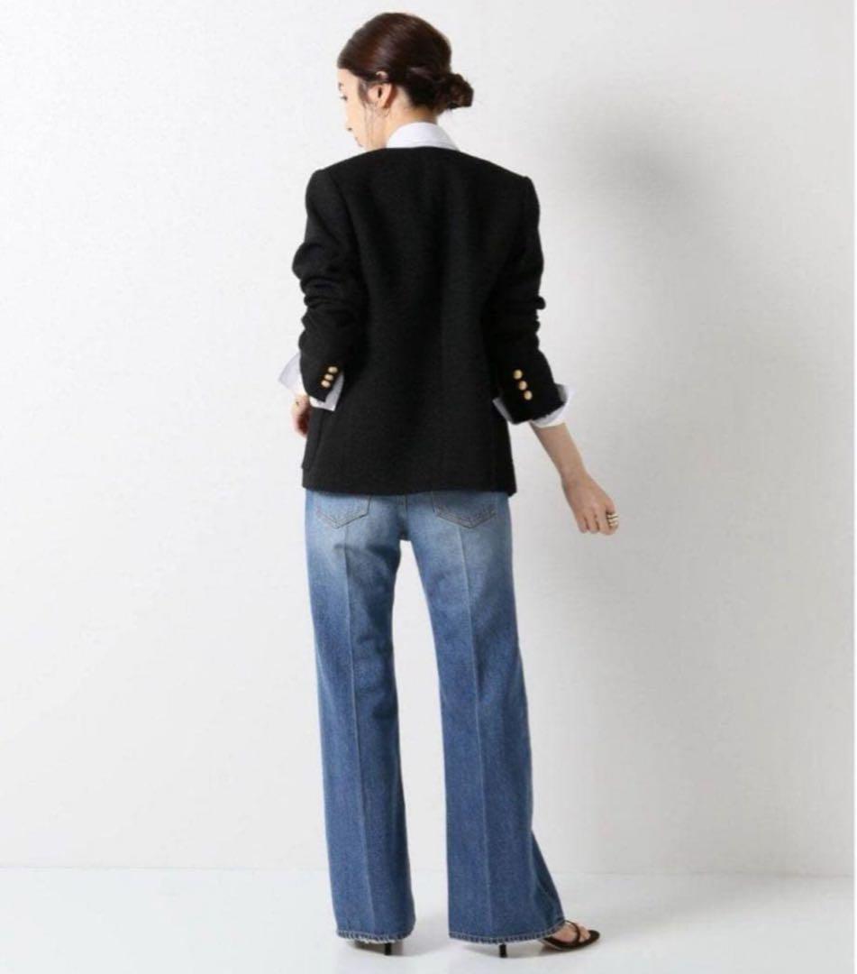 美品　plage girl ツイードノーカラージャケット