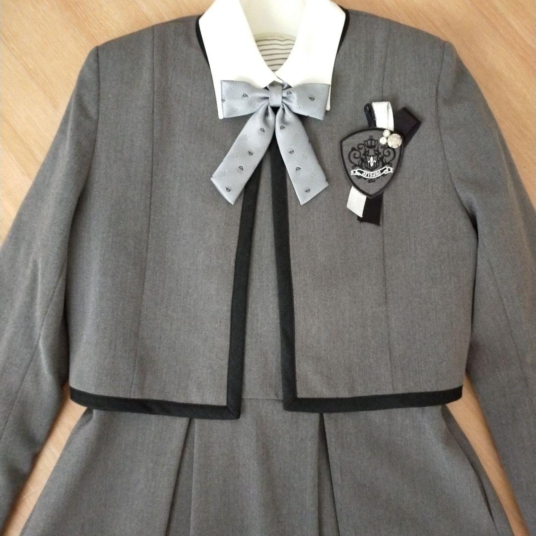 【美品】アリサナ　卒服　卒業式　165　フォーマルワンピース　グレー　ゆったり