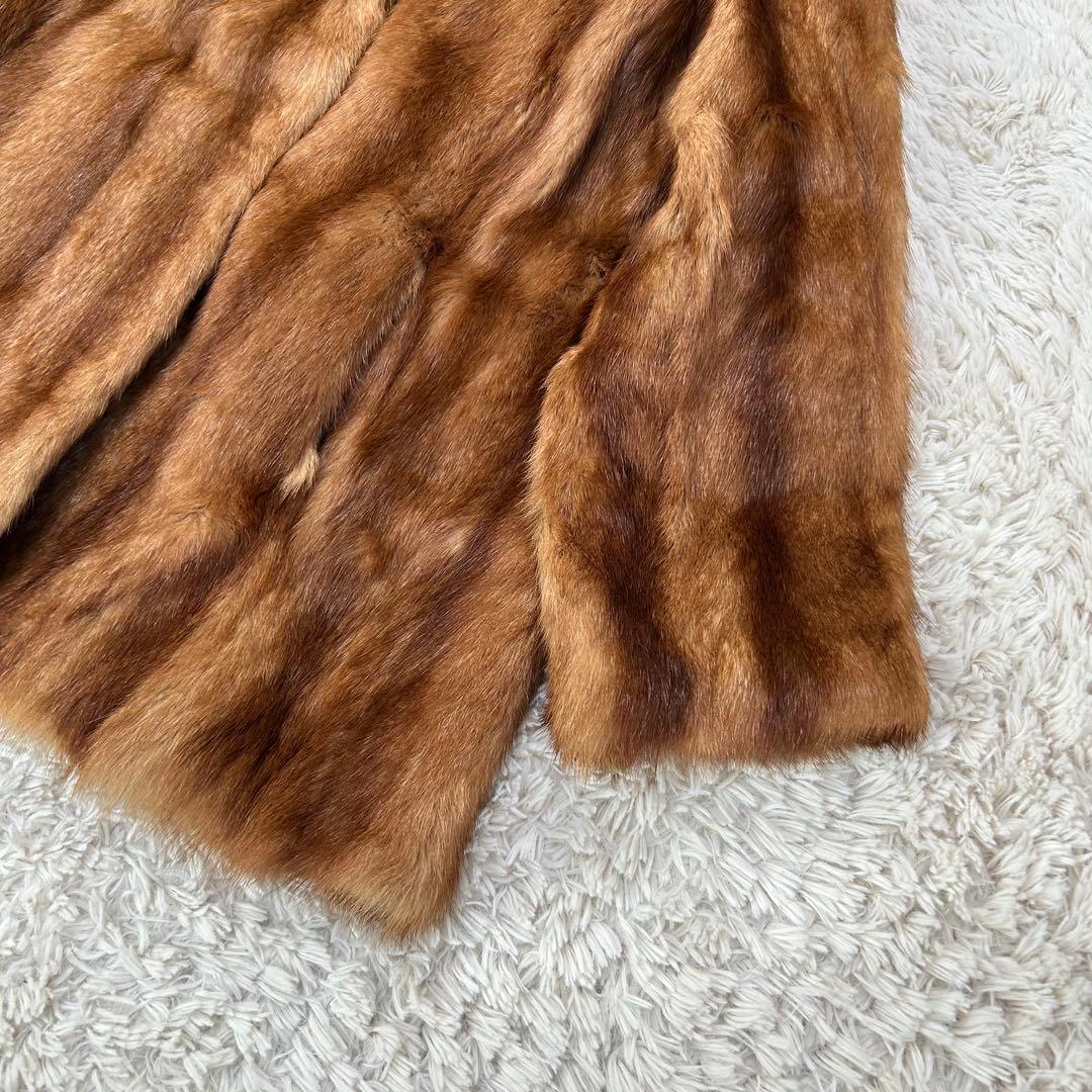 【美品】ROTINY ミンクファーコート オーストラリア製 ブラウン 毛皮 13