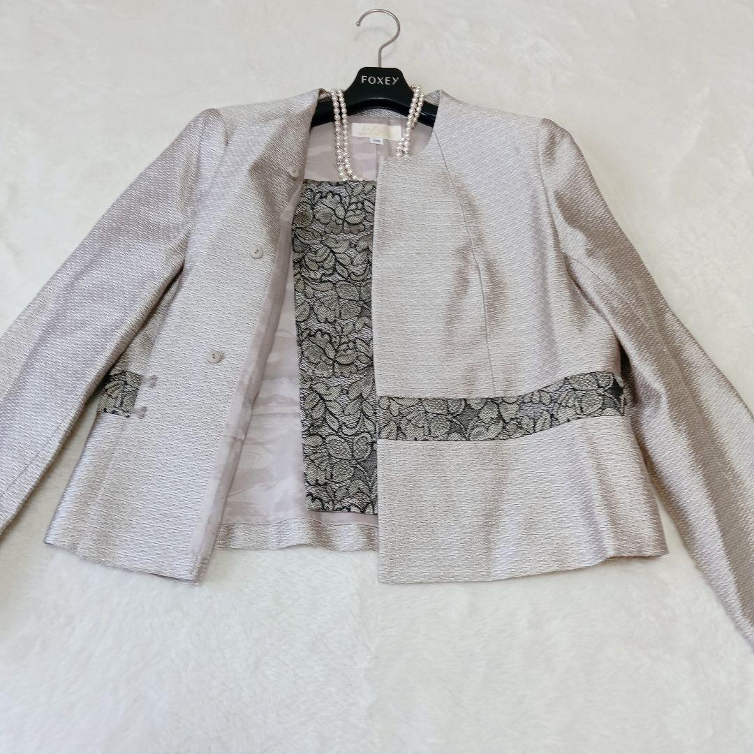 イギン ジブリーヌ＆東京ソワール　17号　マザーズスーツ　大きいサイズ　シルク混