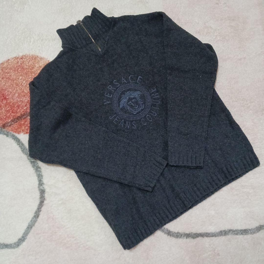 VERSACE JEANS COUTURE ニット 　ダークグレー　セーター