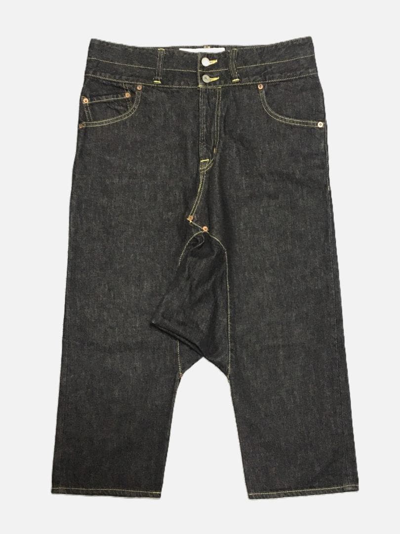 【稀少・良品】コムデギャルソン GANRYU／デニム サルエルパンツ／ブラック