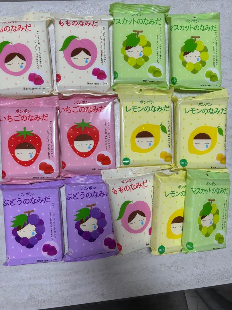 マスカットのなみだ いちごのなみだ レモンのなみだ ぶどうのなみだ もものなみだ